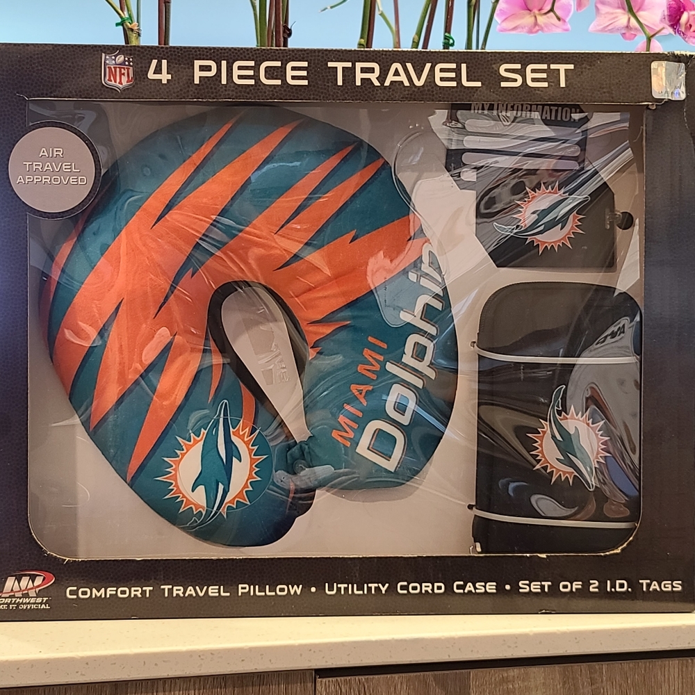 Miami Dolphins 4 Piece Travel Set